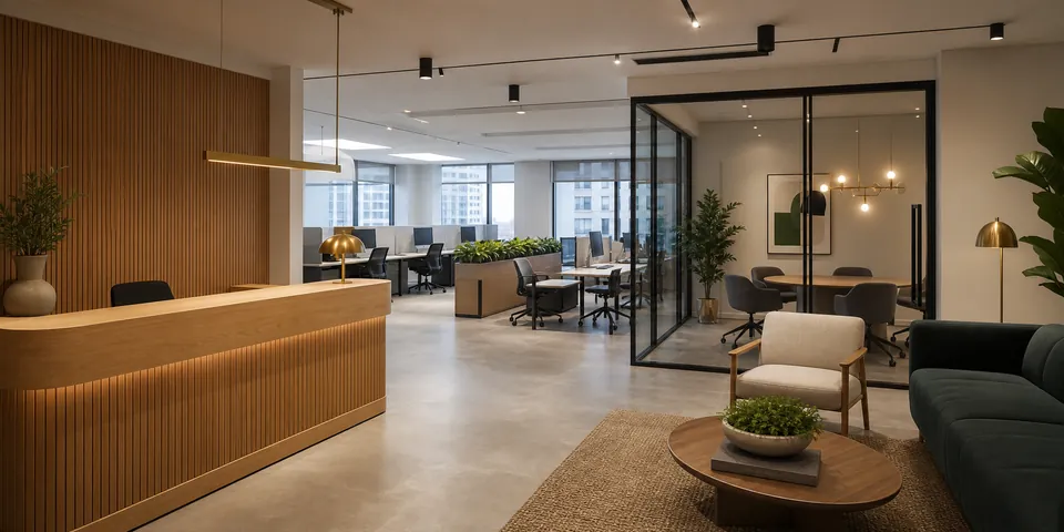 Refined commercial interior renovation